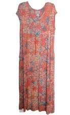 Carole Hochman Heavenly Soft Lounge Dress Sleepwear Nightgown Waist Tie/ Pockets
