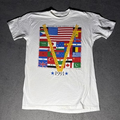Vintage Victory In The Persian Gulf 1991 T Shirt Stedman Tag Medium Puffy Ink