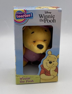 Disney Micro Teenies! WINNIE the POOH in PAJAMAS Sleeping 3-Inch Micro Plush NIB