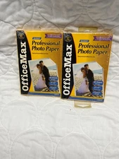 Lot of 2 OfficeMax Glossy Professional Photo Paper-Sealed – 4 x 6 – 40 per Pack