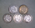 1903-S,1907-S,1908-O,1908,1915, BARBER QUARTERS CIR.