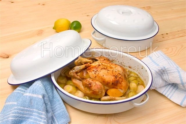 Round roasting shop pan
