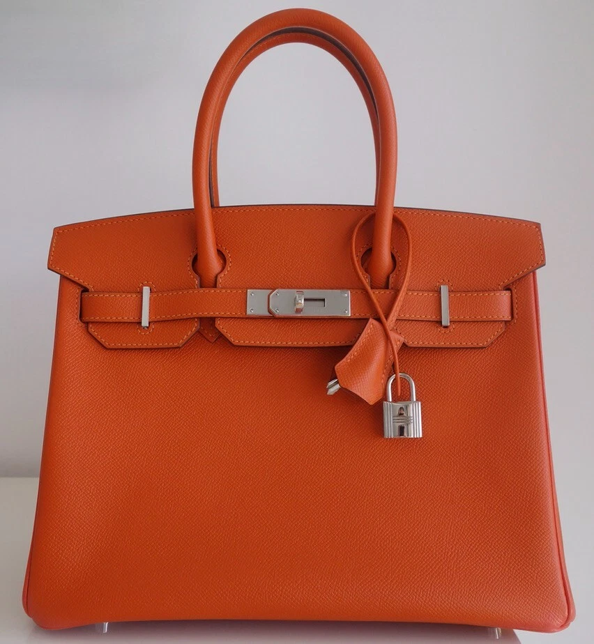 Hermes Birkin 30 Orange Bag (Kelly Bag, Pockets, Bag)