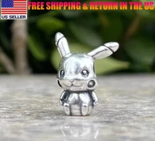 Pokémon Pikachu S925 Sterling Silver Charm For Bracelet