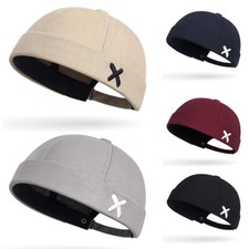 Männer Frau Docker Cap Hat Docker Hat Sailor Hat Biker Cap Brimless Hat  ↕