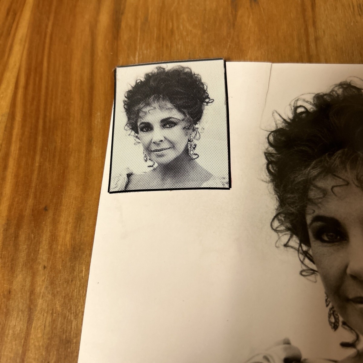 Vintage Black White Actor CBS Photograph Elizabeth Taylor Poker