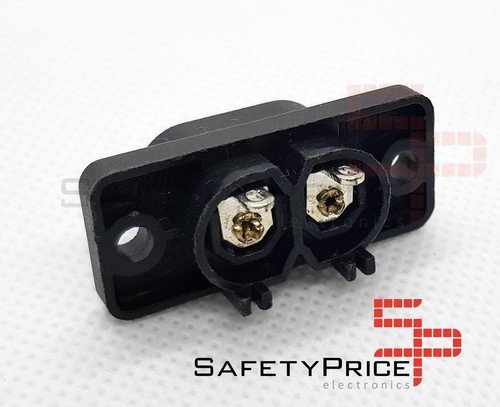 2x Conector Corriente AC IEC C8 Chasis Macho 2.5A 250V 2 pines Negro SP REF987 - Imagen 2 de 2