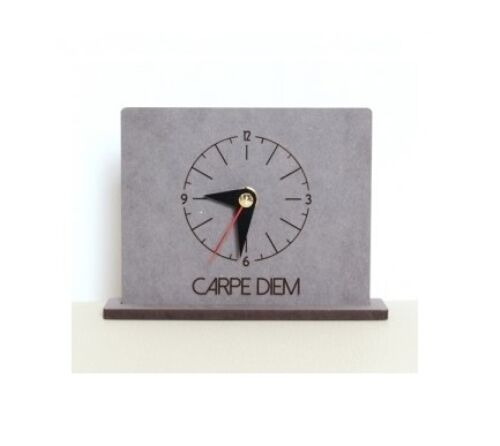 Carpe Diem Wooden Table Desk Clock Modern Art Home Decor Interior Gift - Crete2 - Picture 1 of 6