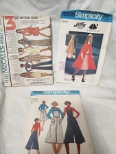 Simplicity McCalls Patterns Dresses Shorts Cape 60's 70's 7890 6839  4587