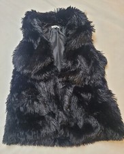 Women's Jolt Faux Fur/ Plush Black Open Vest Brand Nwt From Buckle Size Medium