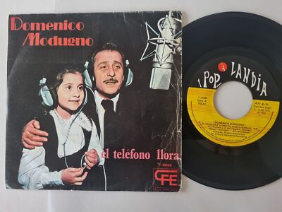 Domenico Modugno - El telefono llora 7'' Vinyl Spain SUNG IN SPANISH
