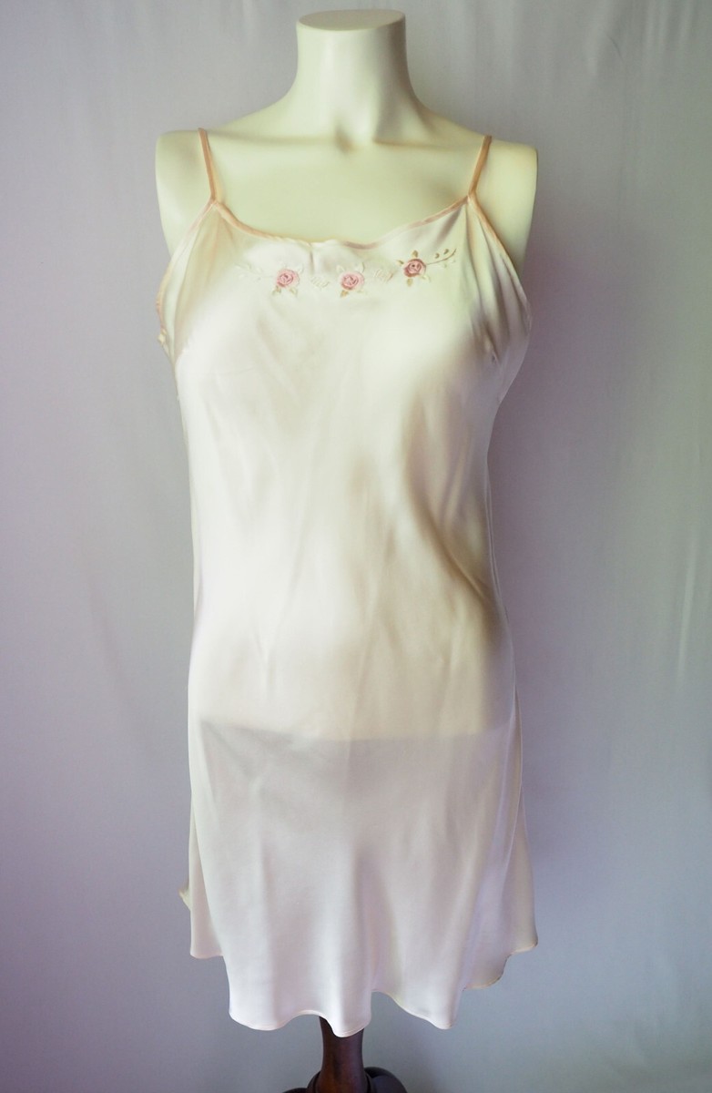 green emerald velvet dress Hand Made 1930's Pale Pink Floral Embroidered Silk Slip Dress  Eveliina  Vintage