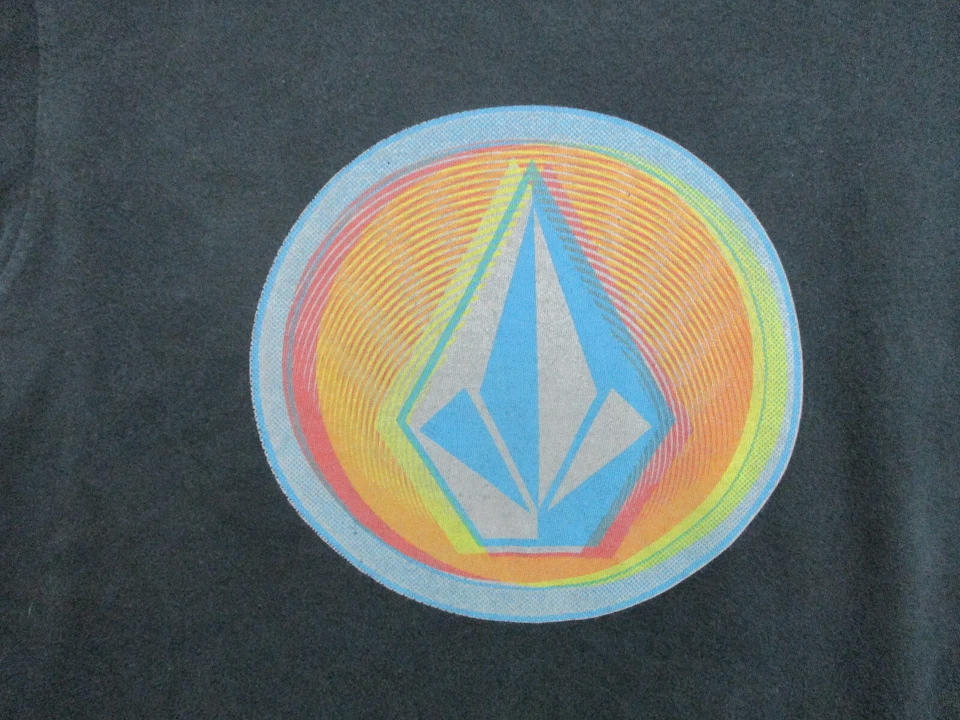 VINTAGE Volcom Shirt Small Adult Black Logo Casual Short Sleeve Stretch Mens S - Image 2 of 4