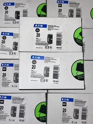 BRP120GF 10 PCS EATON 1P 20 AMP COMBINATION GROUND-FAULT CIRCUIT BREAKERS