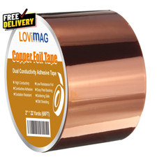 Copper Foil Tape 2Inch X 66 FT with Conductive Adhesive for Guitar and EMI Sh...