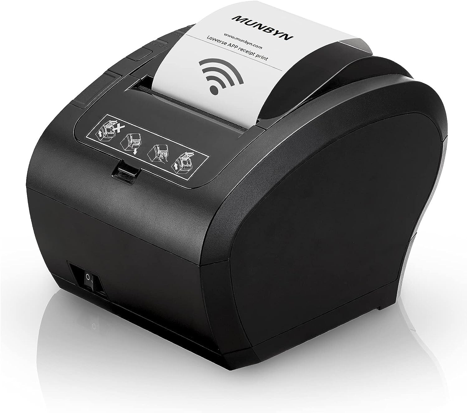 Imprimante ticket de caisse WiFi 80mm MUNBYN thermique direct pour terminal point de vente TPV