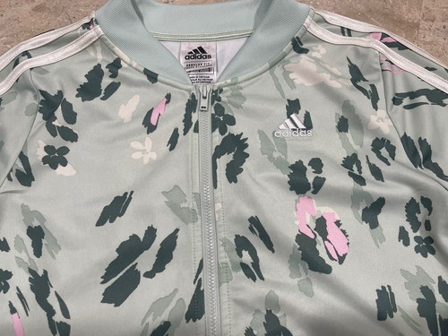 Adidas Printed Tricot Varsity Jacket Girls Size 14 NEW - Picture 8 of 10