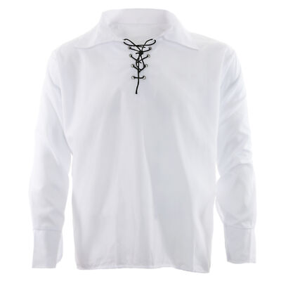 white long sleeve pirate shirt