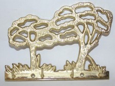 Vintage Listwa z haczykami DRZEWA złota Listwa na klucze Hak ścienny Hotel Hak Kuchnia Korytarz