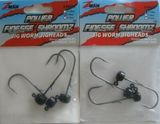 2 - ZMAN POWER FINESSE SHROOMZ Jig Worm Jigheads - 3/Pk - 1/10 oz. & 1/6 oz.