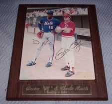 Pete Rose  & Dwight Gooden ~  Charlie Hustle & Doctor K~ Signed 8X10 on Plaque