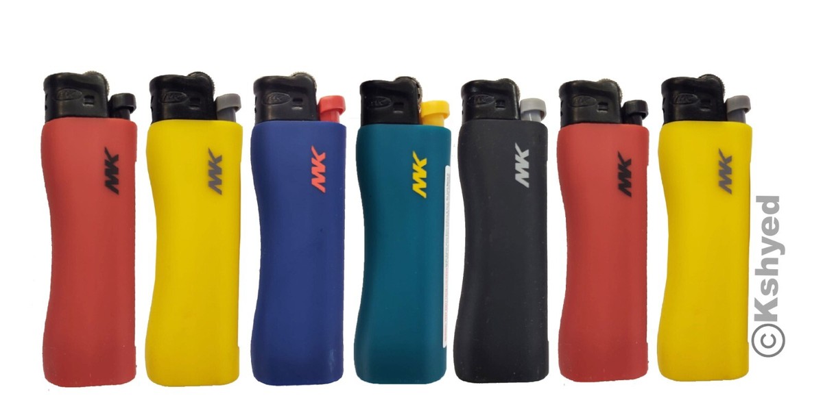 refillable cigarette lighters MK Lighter 9G Grip Pro Flint Strike Refillable Pocket Cigarette Lighters (7  Pk)