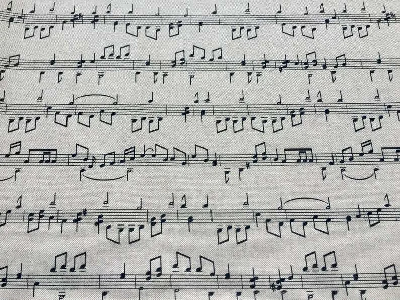 PETITES notes de musique piano coton tissu décoration intérieure rideaux tapi... - Photo 4/4