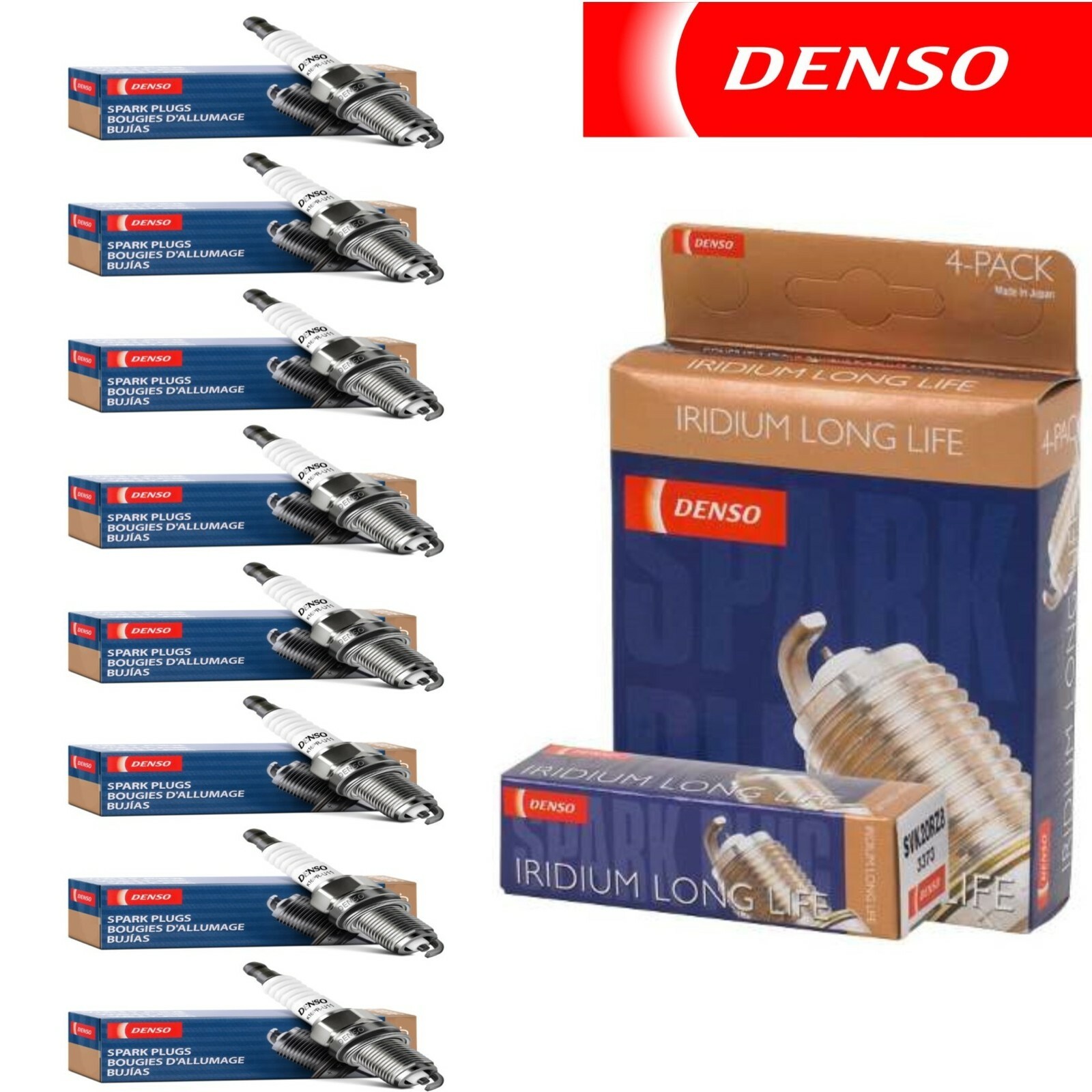 8 Pack Denso Iridium Long Life Spark Plugs for 1986 BENTLEY CONTINENTAL V8-6.8L