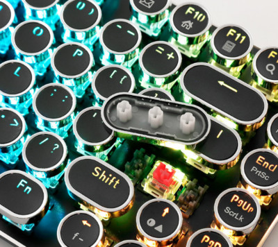 DIY Key Cap 104 Keys Retro Steam Punk Typewriter Mechanical Keyboard Keycap