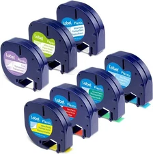 6PK 91330 91331 91332 Compatible Dymo LetraTag Refill Label Tape LT-100H 1/2" US