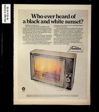 1969 Toshiba International One Colored TV Vintage Print Ad 016067