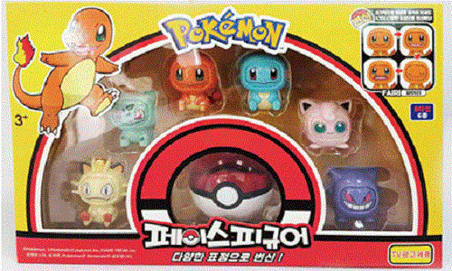 Pokemon Face Figur B Type Set 6 Figuren + 1ea Monster Ball - Bild 1 von 4