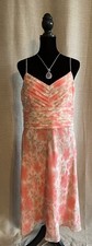 Ann Taylor LOFT Dress Peach Floral Size 10 Sleeveless