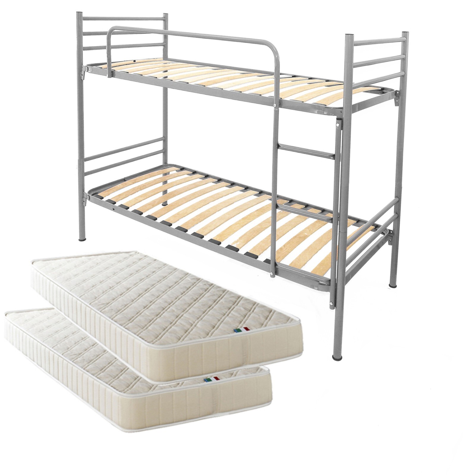 Lit superposé 80x190 en Acier pour enfants et adultes - Matelas