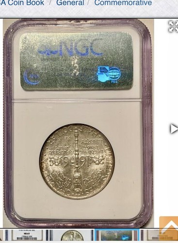 1936 NORFOLK COMMEMORATIVE HALF NGC 8 PICS MS 67 - Picture 7 of 9