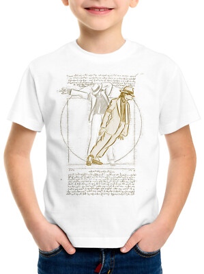 Vitruvianischer Pop King Kinder T-Shirt vinci michael moonwalk