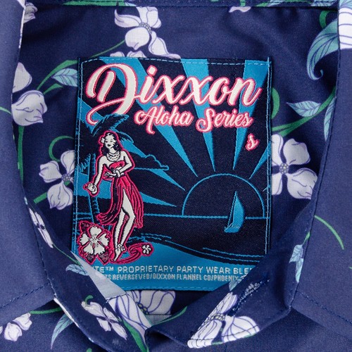 Dixxon Flannel Co Aloha Series Herren SM Hemd Blau Blumen Hawaii Button Down - Bild 3 von 9