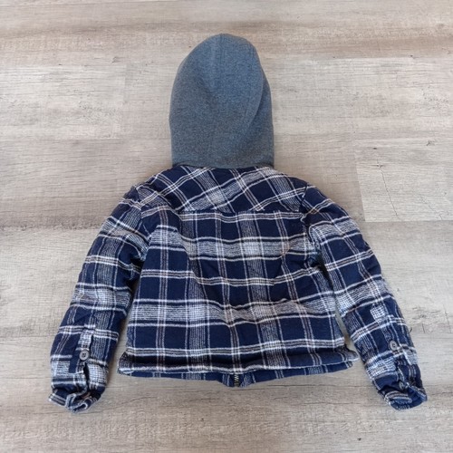 Silver Point Winter Warm Hoodie Youth S/4 Vintage Blue Plaid - Picture 5 of 6