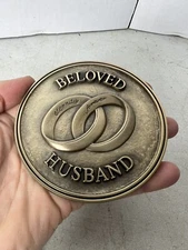Batesville Casket LifeStories Display Funeral Medallion Magnet Beloved Husband