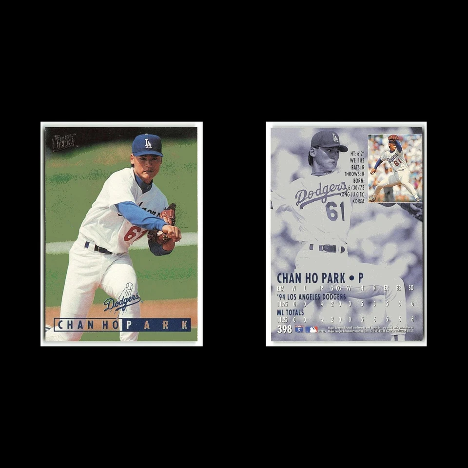 Chan Ho Park #398 1995 Fleer Ultra Los Angeles Dodgers Baseball Card MLB NM - Image 3 of 3