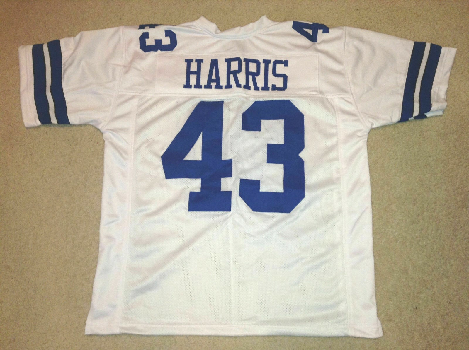 UNSIGNED CUSTOM Sewn Stitched Cliff Harris White Jersey - M, L, XL, 2XL