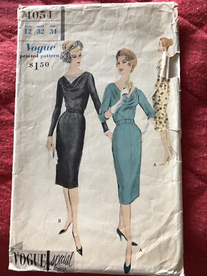 Vogue Vintage Dress Pattern #4054. 1959, Size 12 | eBay Vogue Vintage Dress Pattern #4054. 1959, Size 12 | eBay
