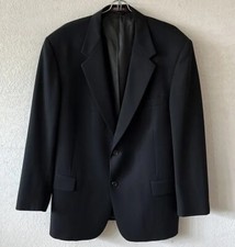 Evan Picone men  s 100 wool black blazer sz 44R
