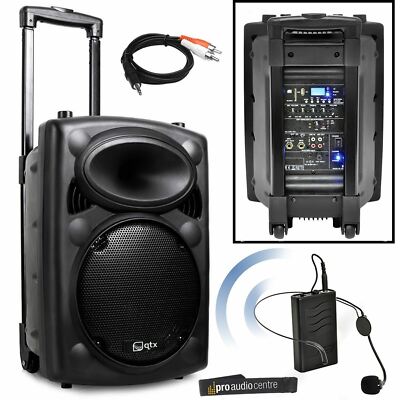 QTX QR10PA tragbares PA-, UKW-Wireless-Headset-Mikrofon, batteriebetriebenes, AUX-Kabel
