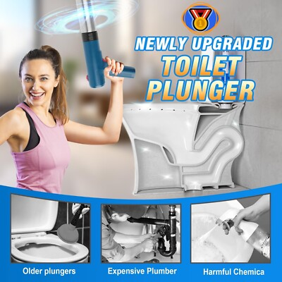 #ad #ad Electric Toilet Plunger Clog Remover – Powerful High Pressure Air Drain Blaster $39.98