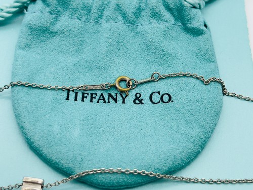 TIFFANY & CO. Necklace Atlas Bar Long Sterling Silver 18” H-49 - Picture 6 of 6