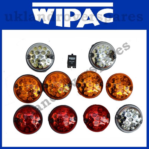 LAND ROVER DEFENDER NAS LED LIGHT UPGRADE KIT - 10 LAMPS, WIPAC - Picture 2 of 11