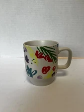 Starbucks Spring Floral Ceramic Stackable Coffee Cup Mug 12 oz 2016