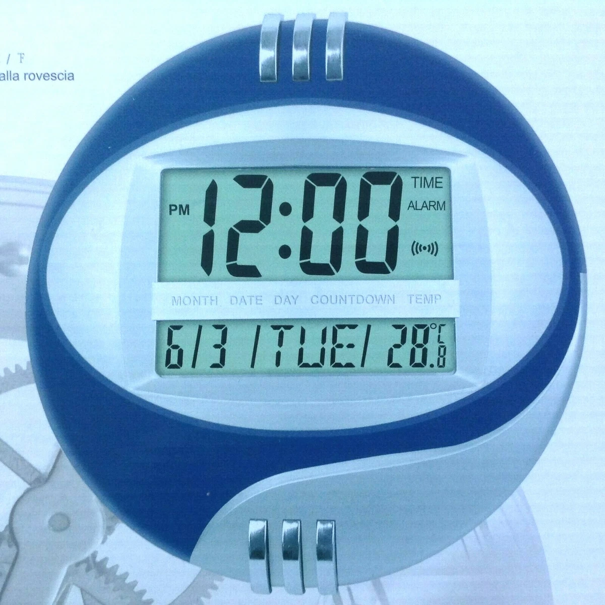 Acquista Orologio da parete elettronico digitale Sveglie da camera da letto Orologio  da comodino Desktop Umidità Temperatura Calendario Snooze Orologio da  tavolo Casa