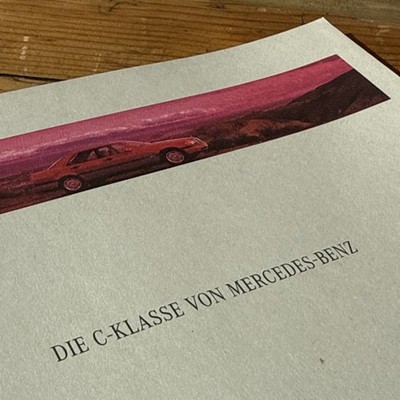 Mercedes Katalog 1993 C-Klasse Limousine Prospekt mit Panorama 15 Seiten W202